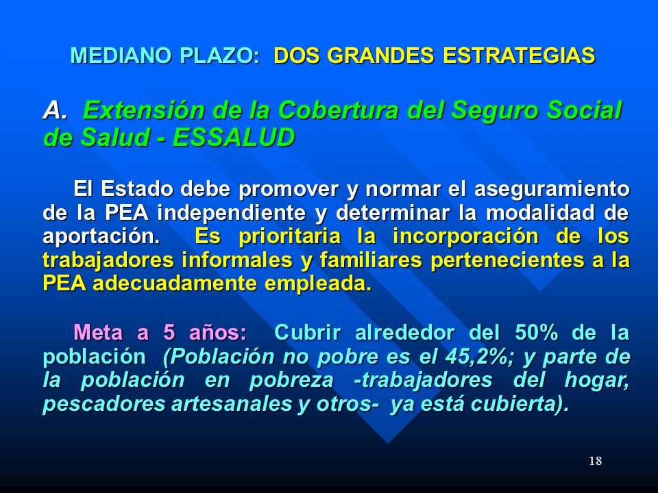 Extensión de la Cobertura del Seguro Social de Salud - ESSALUD