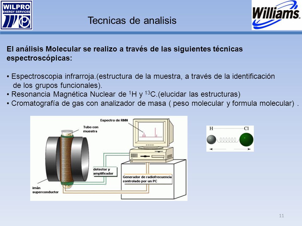 Tecnicas de analisis El análisis Molecular se realizo a través de las siguientes técnicas. espectroscópicas: