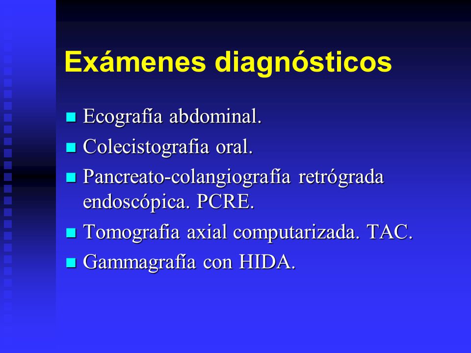Exámenes diagnósticos