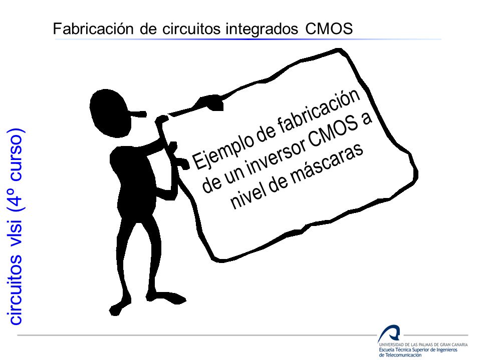 Ejemplo de fabricación de un inversor CMOS a nivel de máscaras