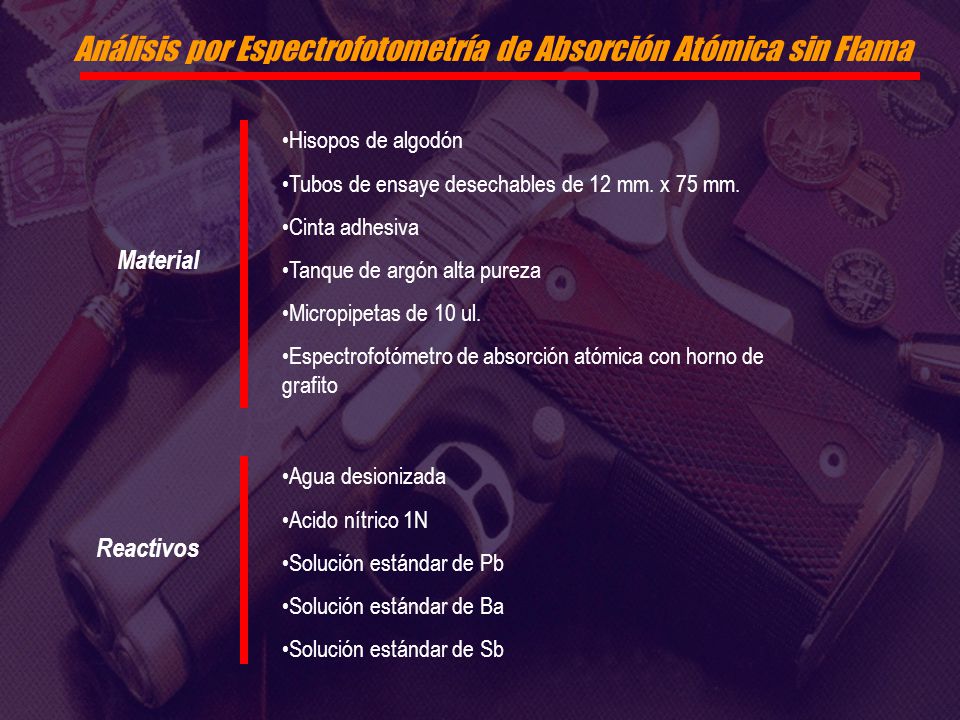 Análisis por Espectrofotometría de Absorción Atómica sin Flama