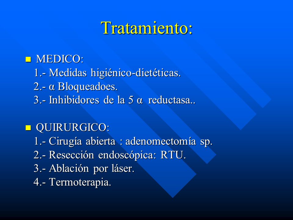 Tratamiento: MEDICO: 1.- Medidas higiénico-dietéticas.