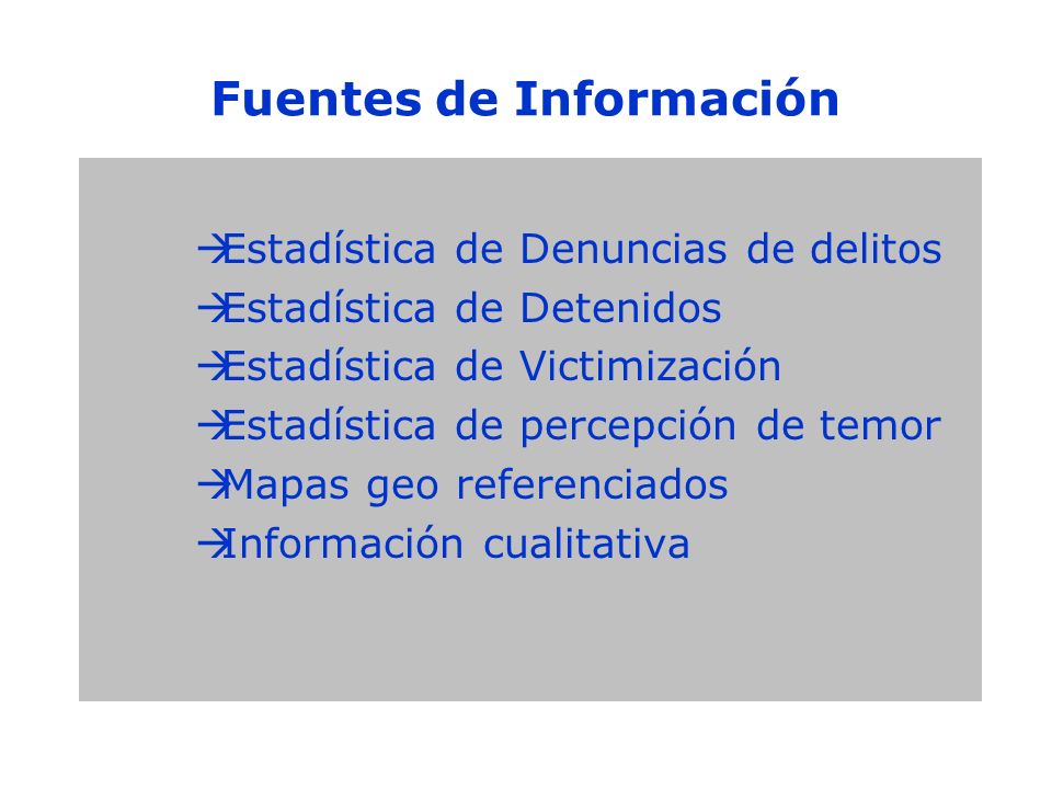 Fuentes de Información