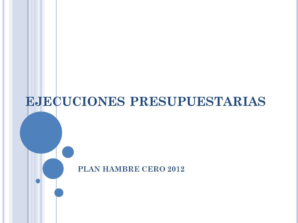EJECUCIONES PRESUPUESTARIAS