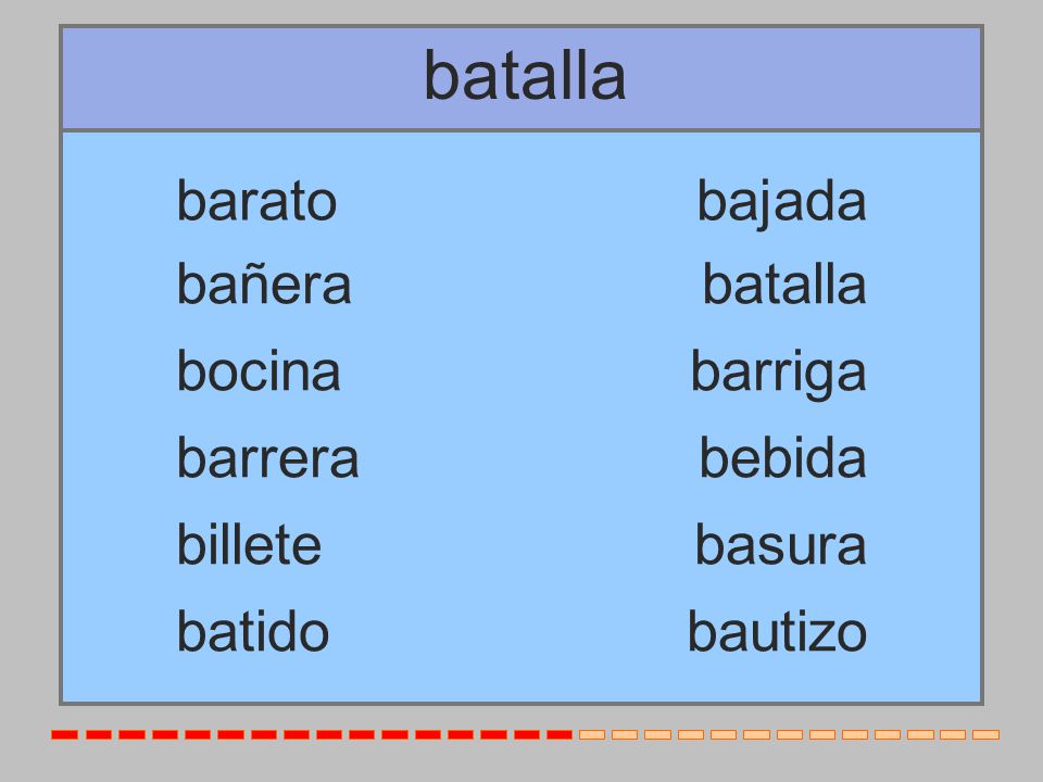 batalla barato bajada bañera batalla bocina barriga barrera bebida