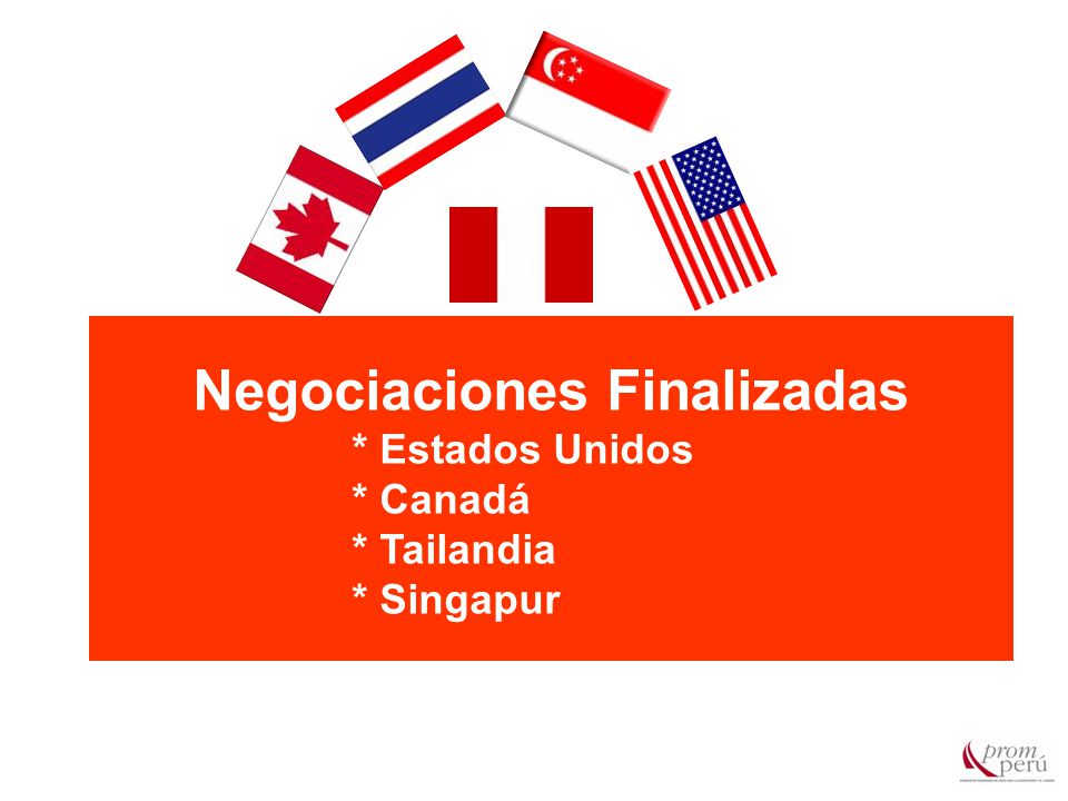 Negociaciones Finalizadas * Estados Unidos * Canadá * Tailandia * Singapur