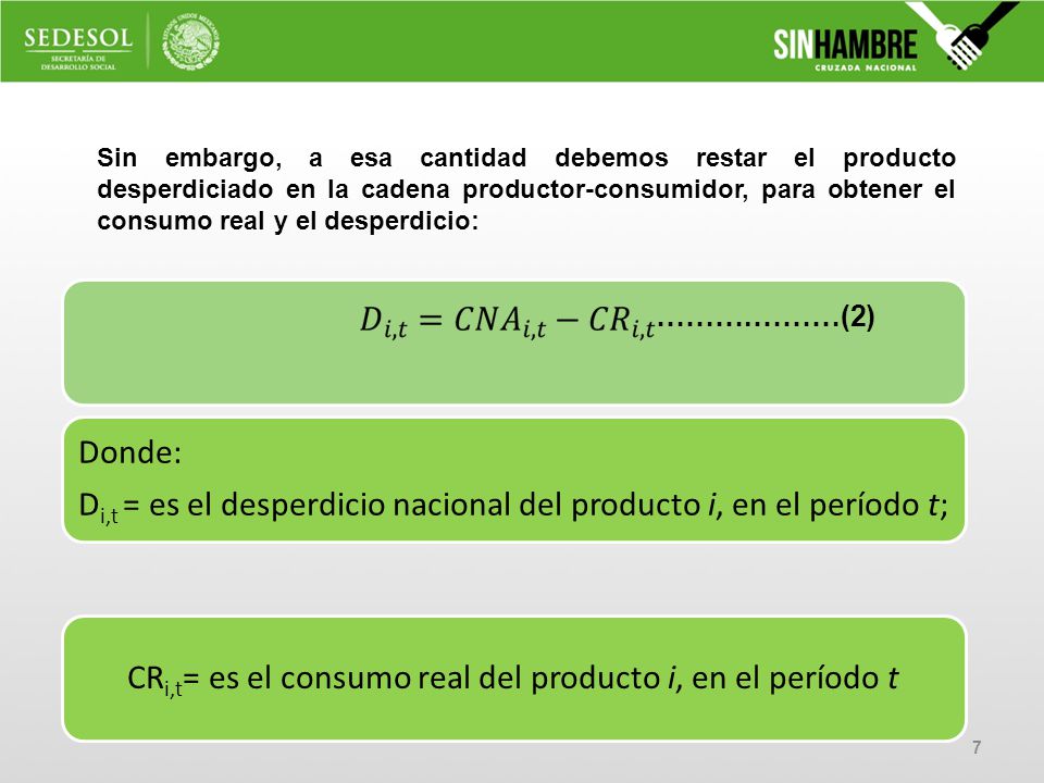 CRi,t= es el consumo real del producto i, en el período t