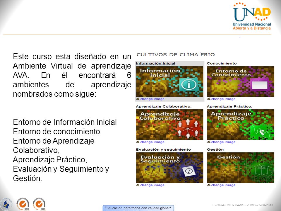 Entorno de Información Inicial Entorno de conocimiento