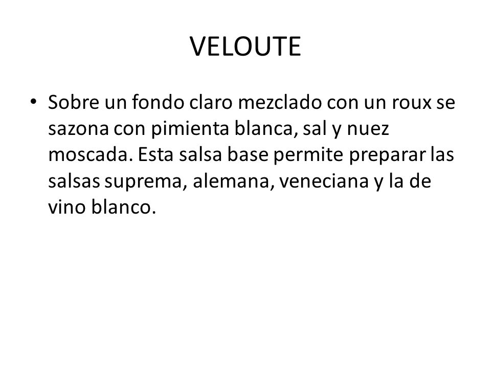 VELOUTE