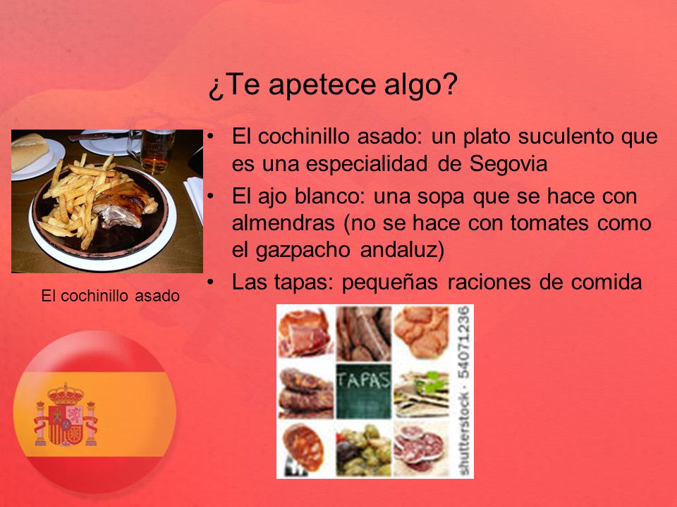 ¿Te apetece algo El cochinillo asado: un plato suculento que es una especialidad de Segovia.