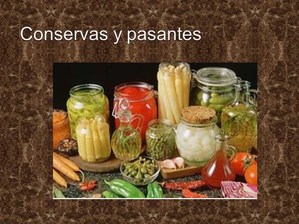 Conservas y pasantes