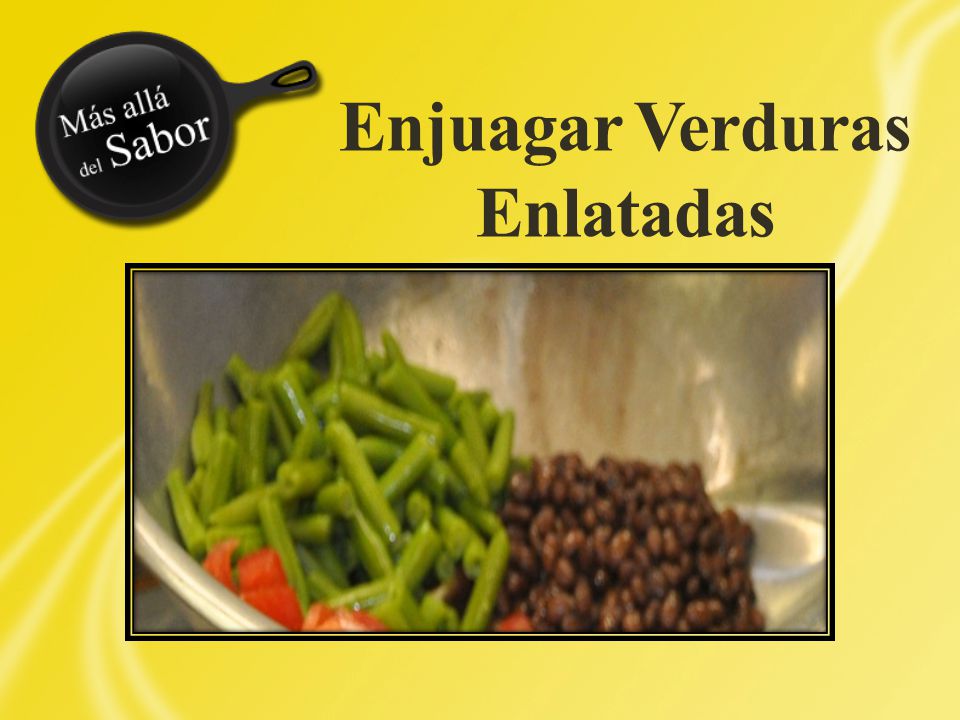 Enjuagar Verduras Enlatadas