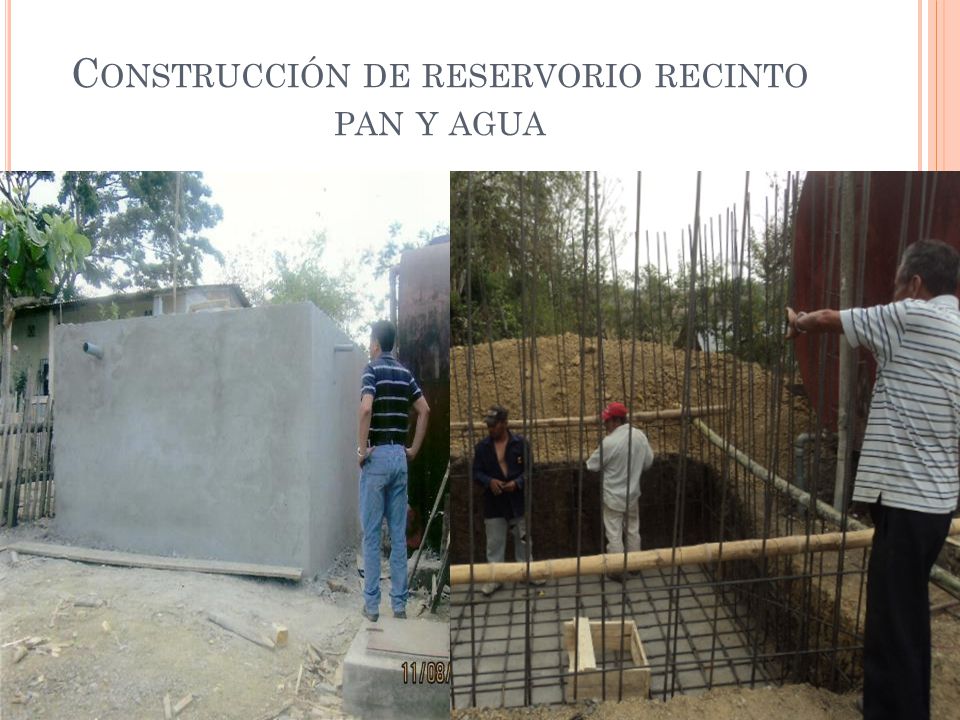 Construcción de reservorio recinto pan y agua