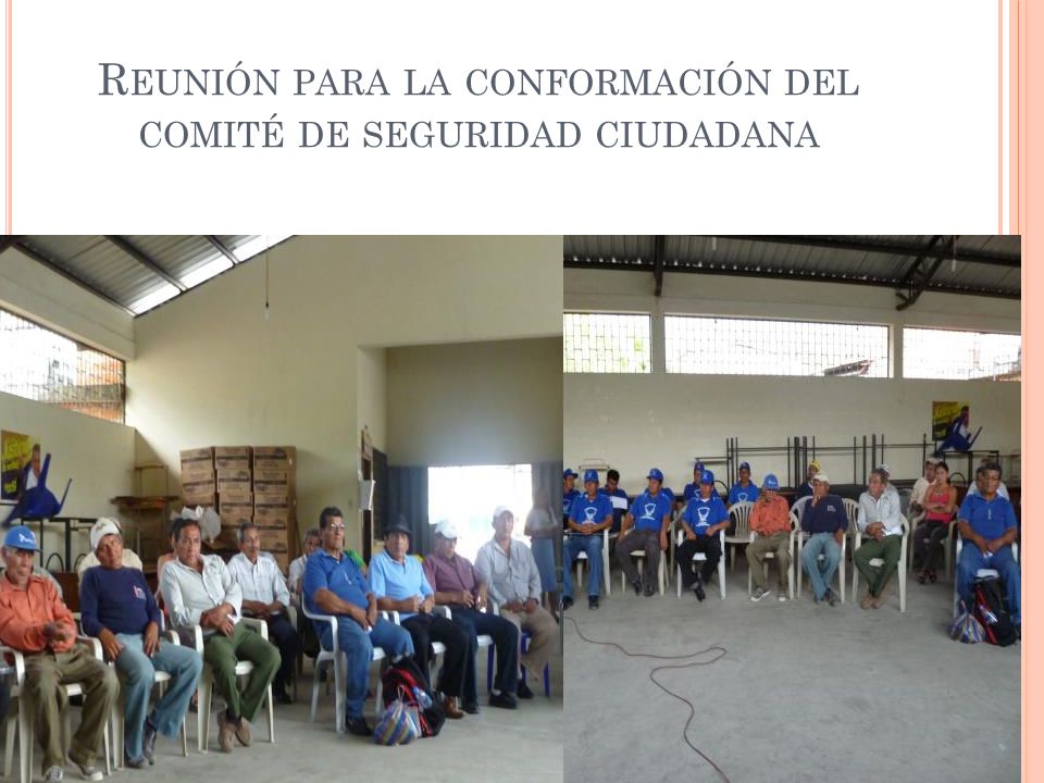 Reunión para la conformación del comité de seguridad ciudadana