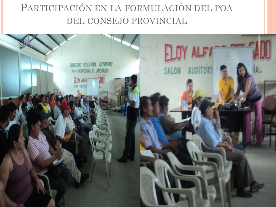 Participación en la formulación del poa del consejo provincial