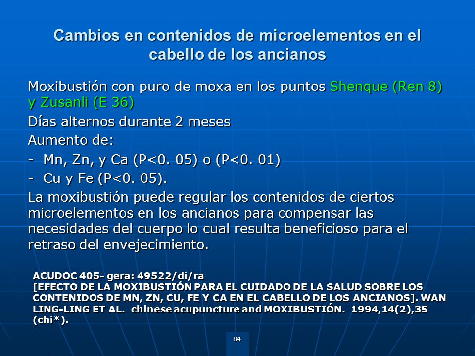 Cambios en contenidos de microelementos en el cabello de los ancianos