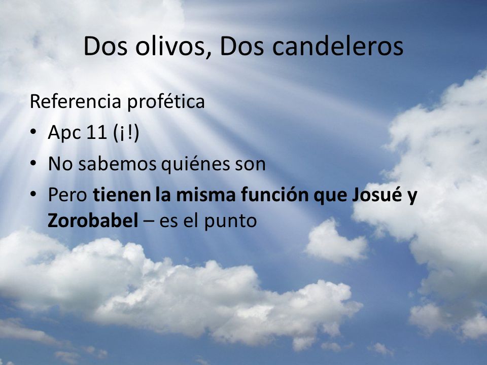 Dos olivos, Dos candeleros