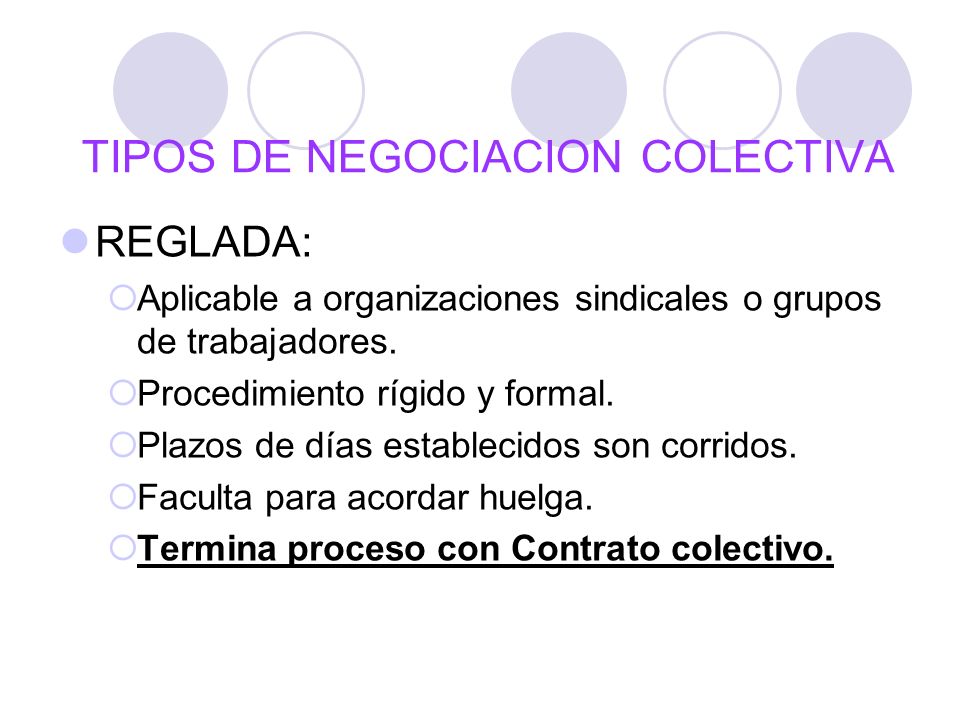 TIPOS DE NEGOCIACION COLECTIVA
