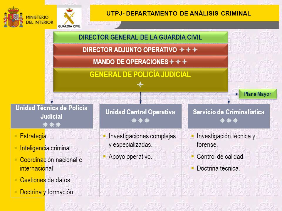  GENERAL DE POLICÍA JUDICIAL DIRECTOR GENERAL DE LA GUARDIA CIVIL