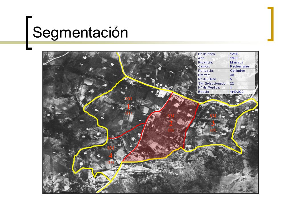 Segmentación UPM 5 SM 1 (21) SM 2 (22) SM 3 (23) SM 4 (24)