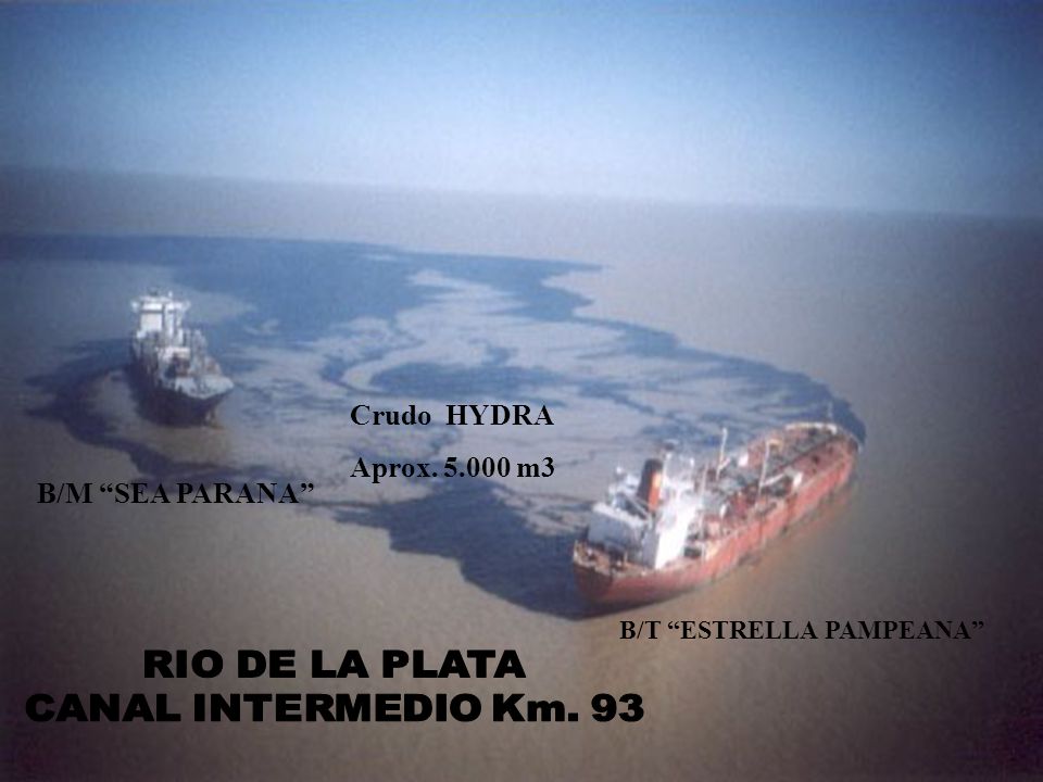 Crudo HYDRA Aprox m3 B/M SEA PARANA RIO DE LA PLATA