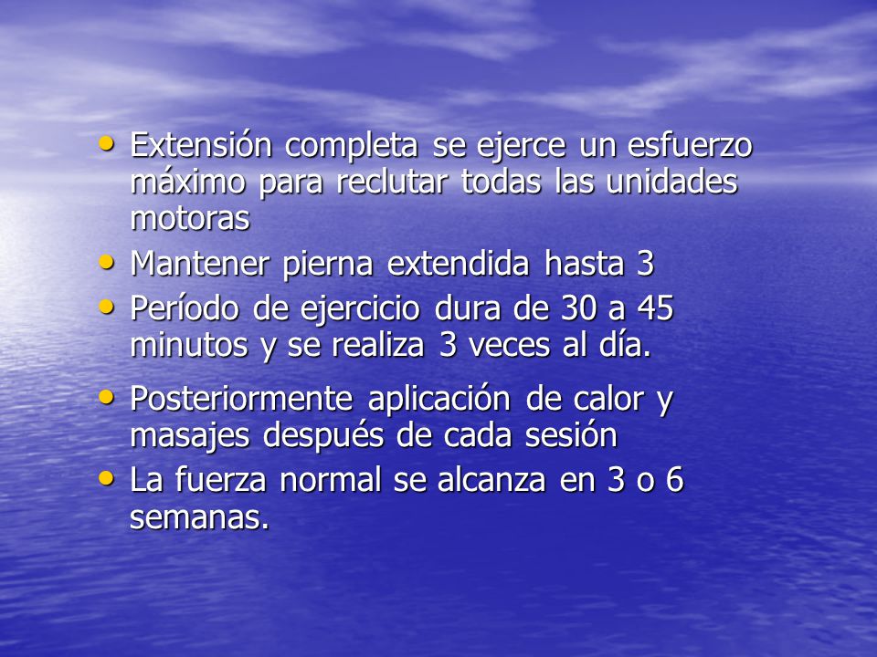 Extensión completa se ejerce un esfuerzo máximo para reclutar todas las unidades motoras