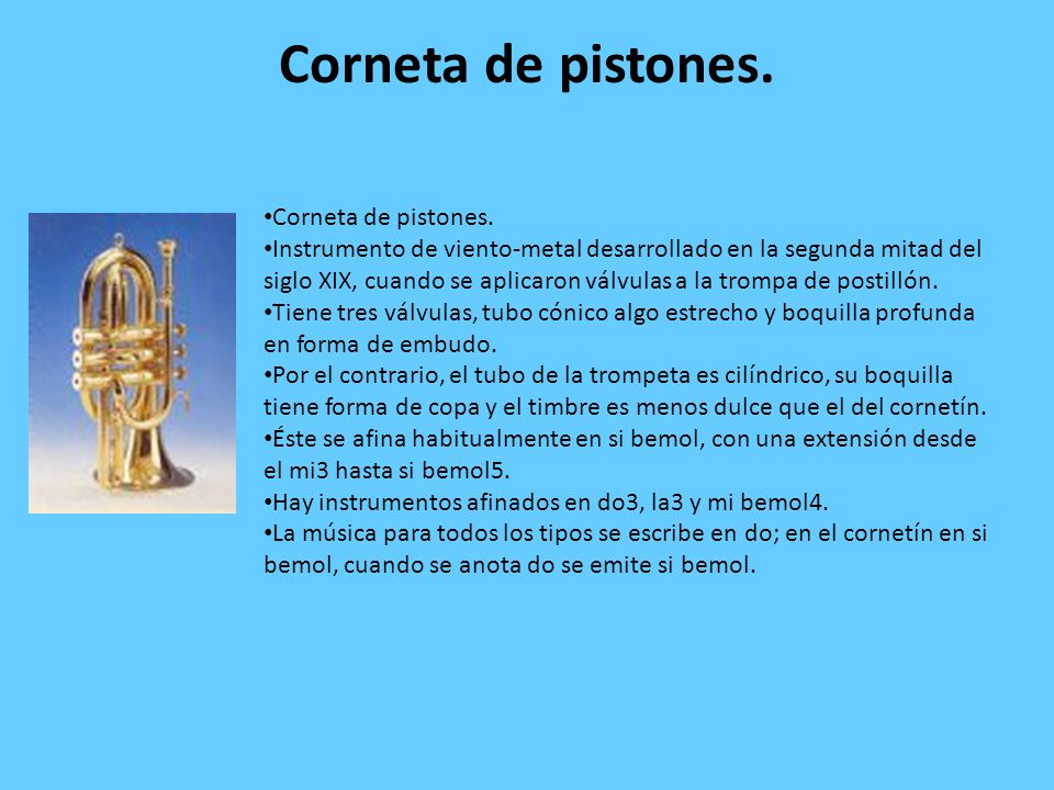 Corneta de pistones. Corneta de pistones.