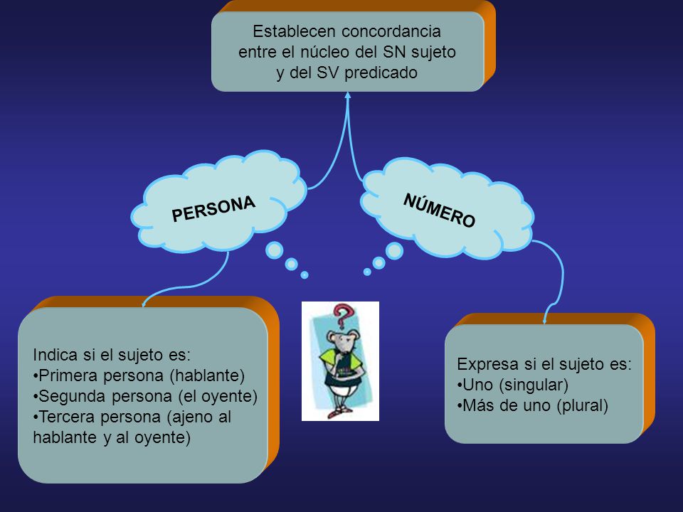 Establecen concordancia entre el núcleo del SN sujeto