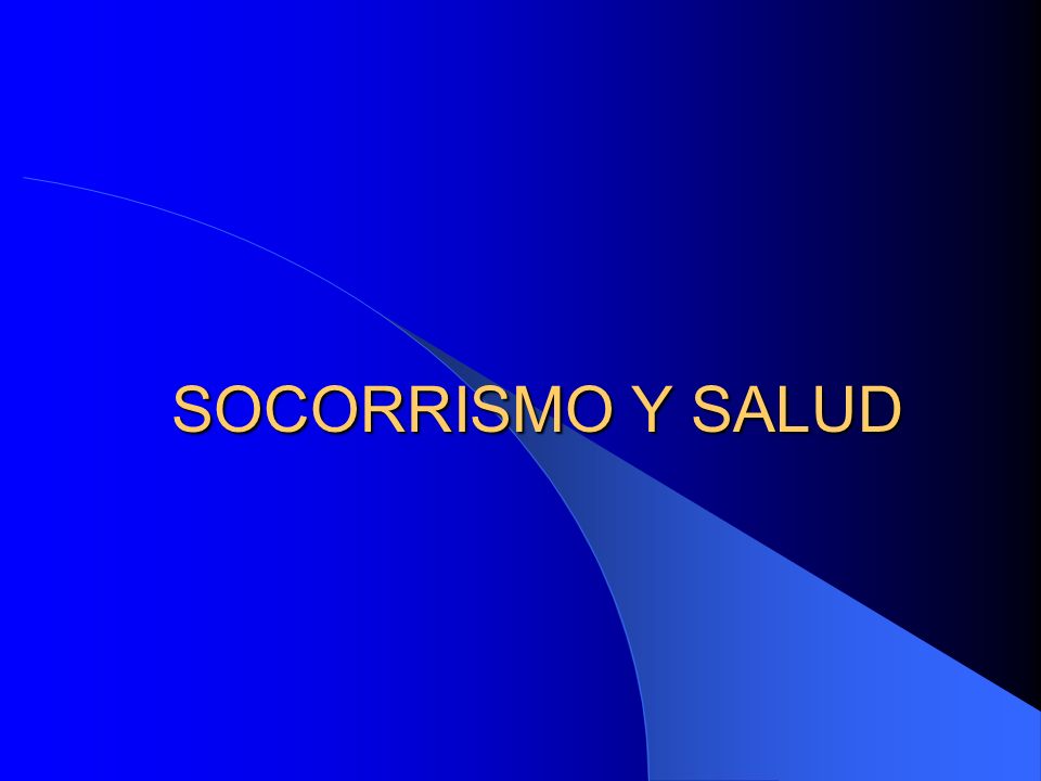 SOCORRISMO Y SALUD