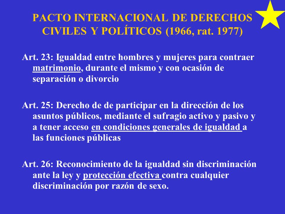 PACTO INTERNACIONAL DE DERECHOS CIVILES Y POLÍTICOS (1966, rat. 1977)‏