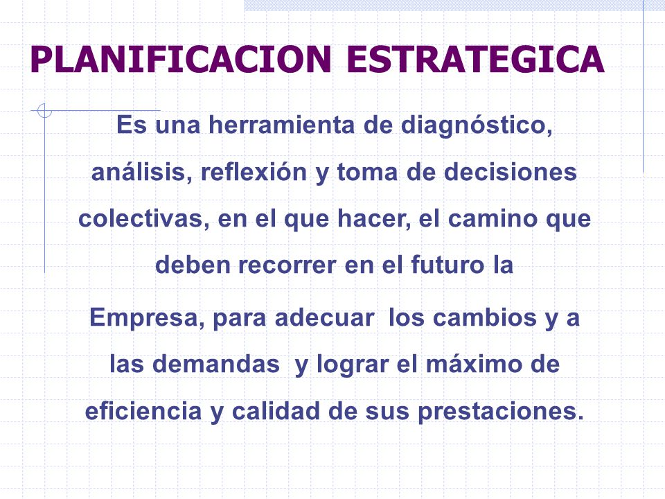 PLANIFICACION ESTRATEGICA