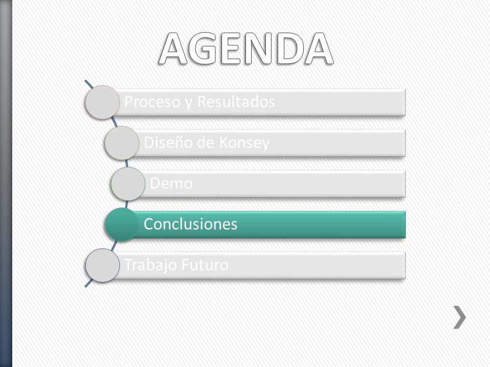 AGENDA Proceso y Resultados Diseño de Konsey Demo Conclusiones