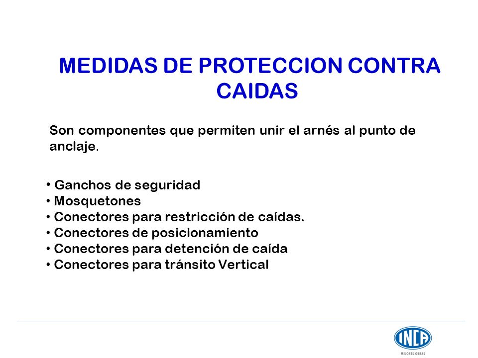 MEDIDAS DE PROTECCION CONTRA CAIDAS