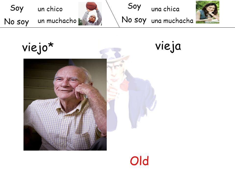 vieja viejo* Old Soy Soy No soy No soy un chico un muchacho una chica