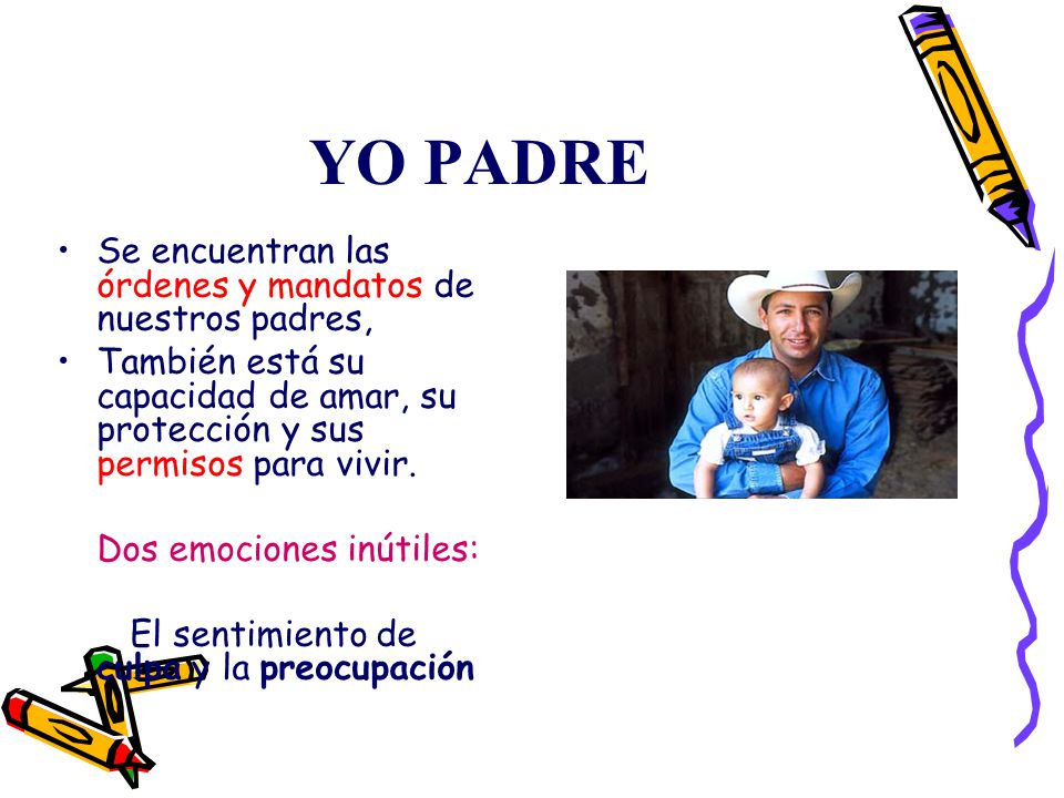 YO PADRE Se encuentran las órdenes y mandatos de nuestros padres,