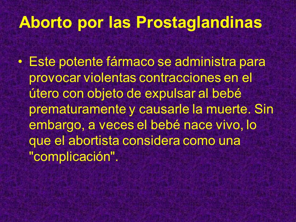 Aborto por las Prostaglandinas