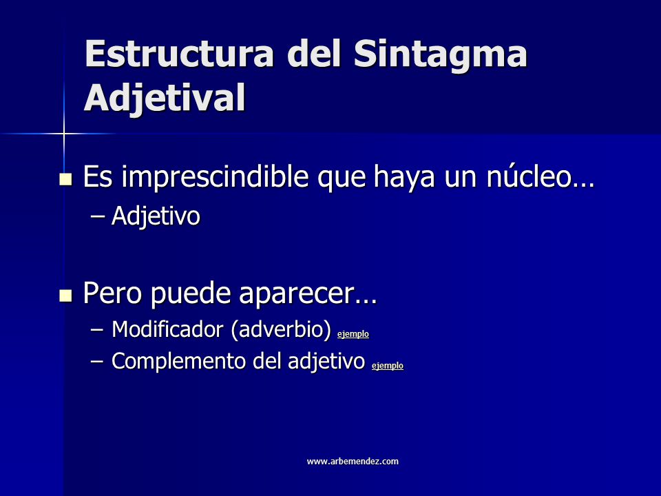 Estructura del Sintagma Adjetival