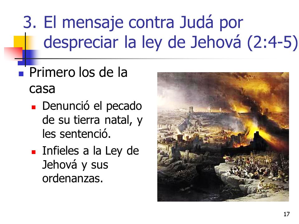 El mensaje contra Judá por despreciar la ley de Jehová (2:4-5)