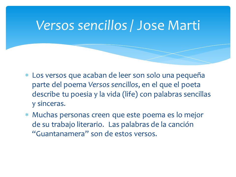 Versos sencillos / Jose Marti