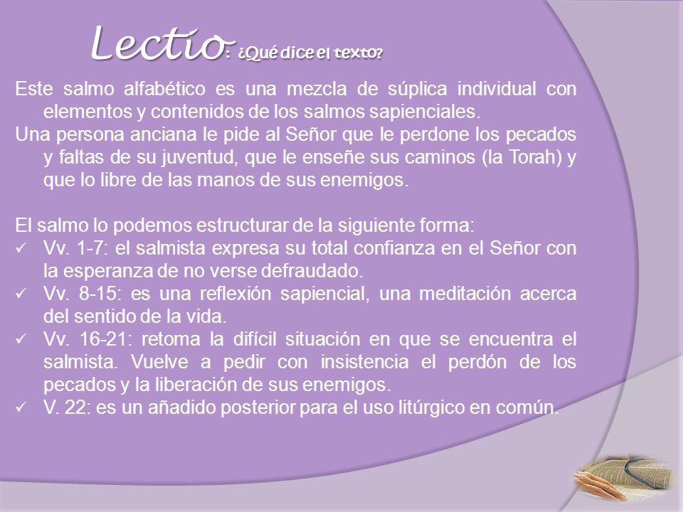 Lectio: ¿Qué dice el texto
