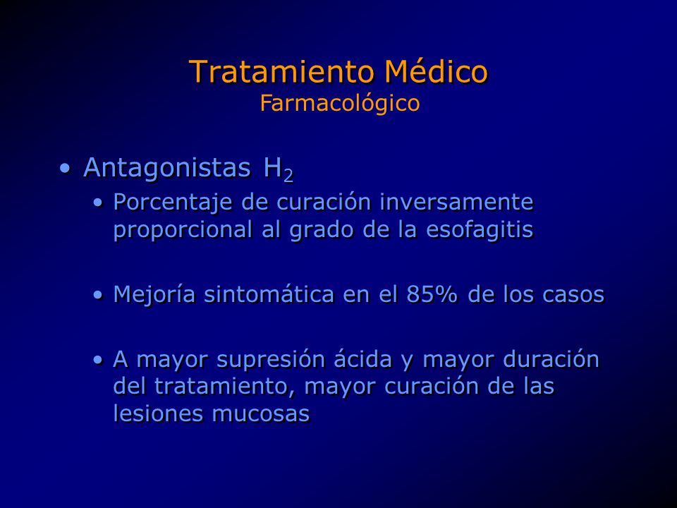 Tratamiento Médico Antagonistas H2 Farmacológico