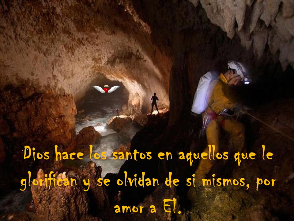 Dios hace los santos en aquellos que le glorifican y se olvidan de si mismos, por amor a El.