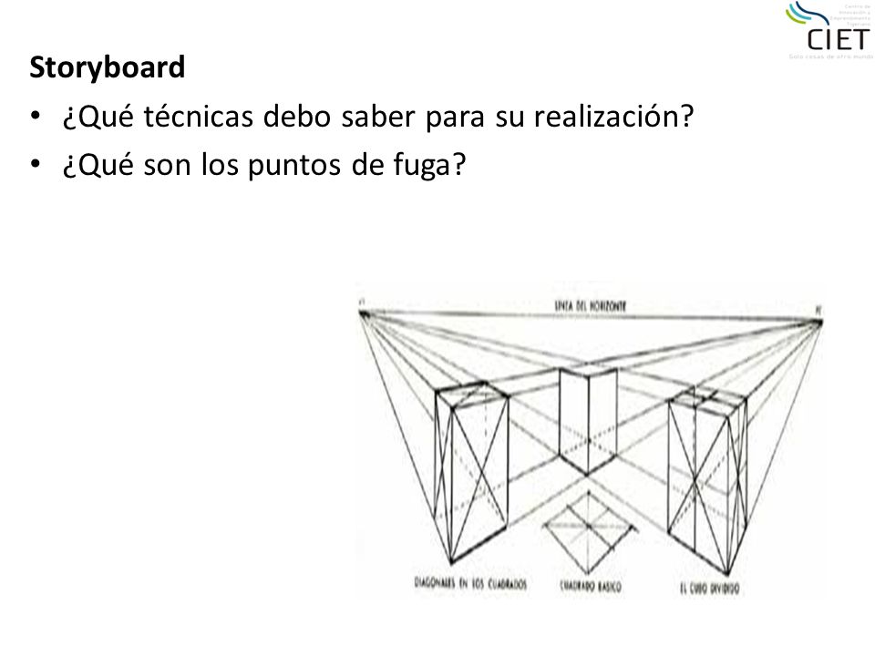 Storyboard ¿Qué técnicas debo saber para su realización ¿Qué son los puntos de fuga