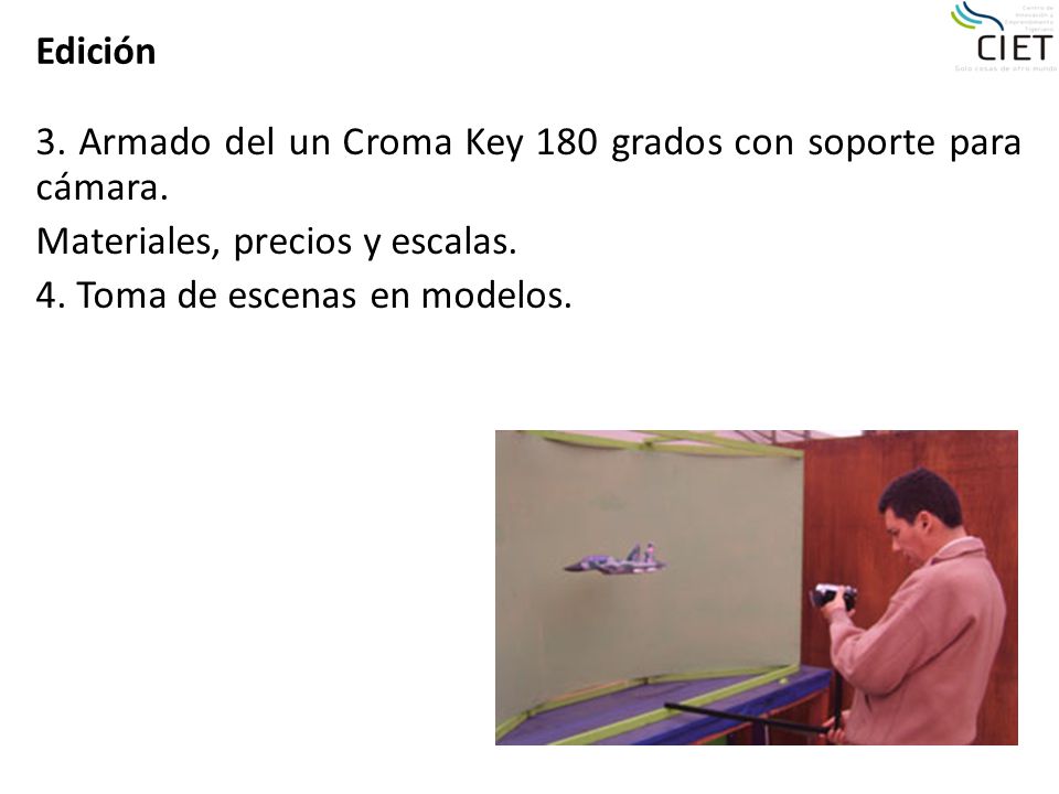 Edición 3. Armado del un Croma Key 180 grados con soporte para cámara. Materiales, precios y escalas.
