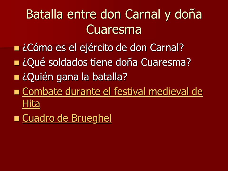 Batalla entre don Carnal y doña Cuaresma