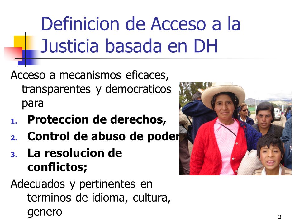 Definicion de Acceso a la Justicia basada en DH