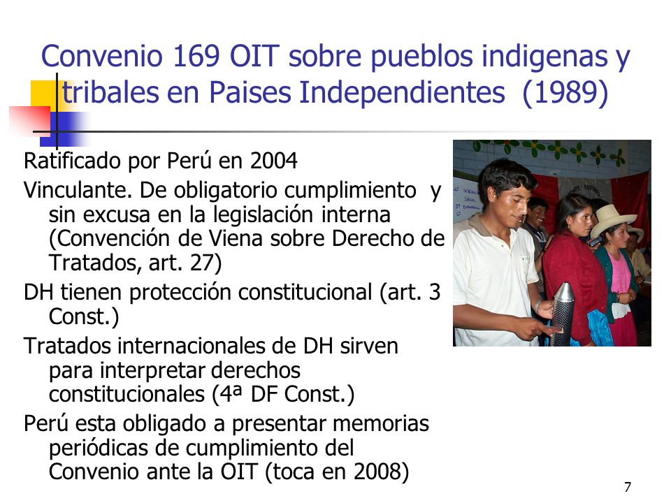 Convenio 169 OIT sobre pueblos indigenas y tribales en Paises Independientes (1989)
