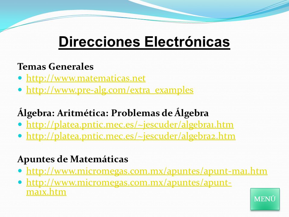 Direcciones Electrónicas