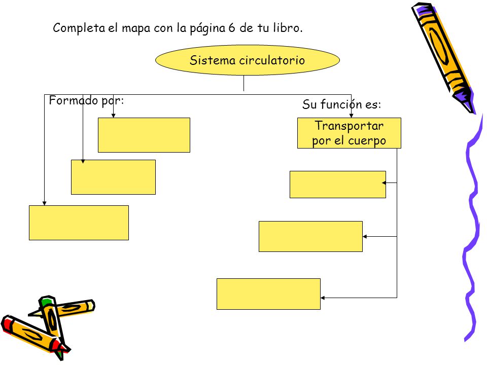 Completa el mapa con la página 6 de tu libro.
