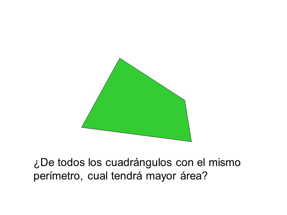 ¿De todos los cuadrángulos con el mismo perímetro, cual tendrá mayor área